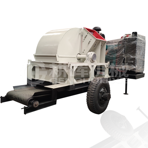 大型移動柴油粉沫機移動移動柴油樹枝木屑粉碎