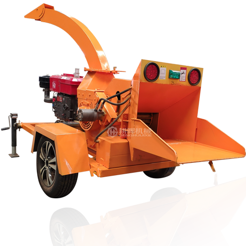 小型強制進料樹枝粉碎機小型移動式自動喂料碎