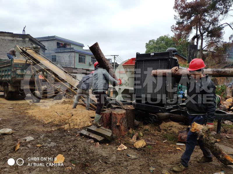 廣西疫木粉碎機現場