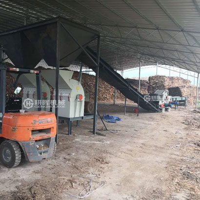 桉樹皮切片粉碎流水線桉樹皮粉碎生產線