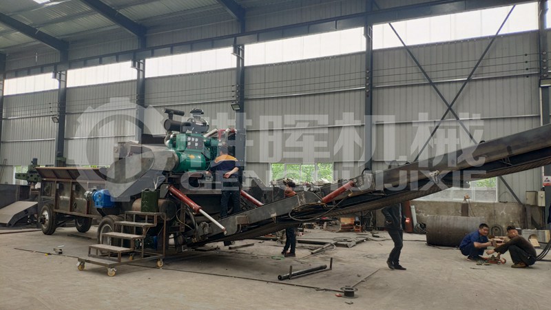 大型移動柴油破碎機移動燒油的綜合破碎機生物