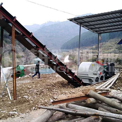 貴州木削機現場