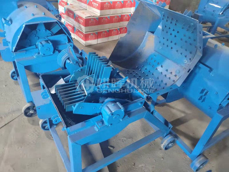 樹皮切斷揉絲粉碎一體機(jī)樹皮切碎揉絲機(jī)