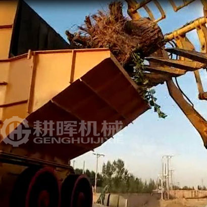 雙輥樹根粉碎機視頻